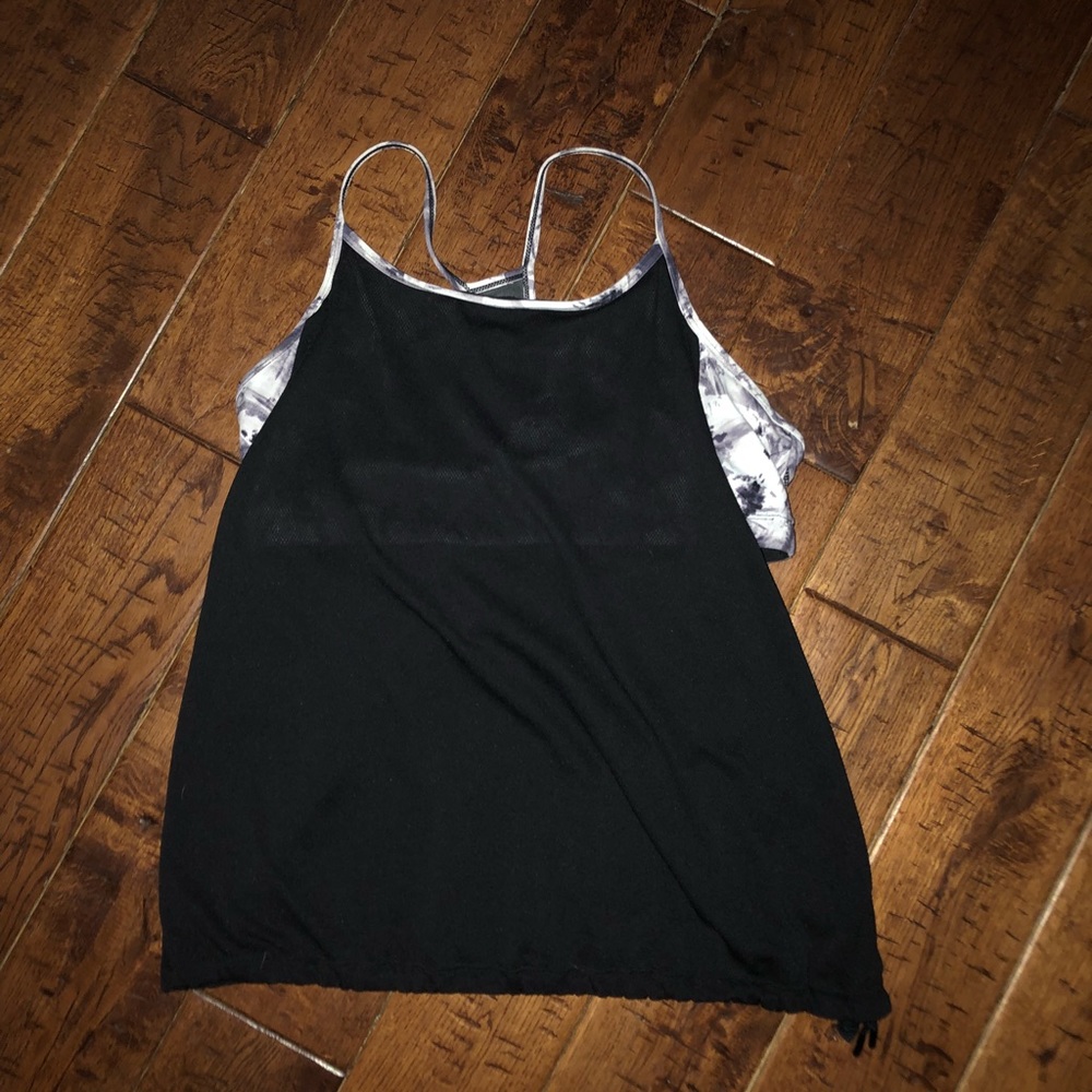 Workout tank with built in bra